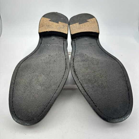 Lanvin Men Size 9 Brown Two Tone Leather Derby Lace Up Plain Toe Dress Shoes - Picture 10 of 14